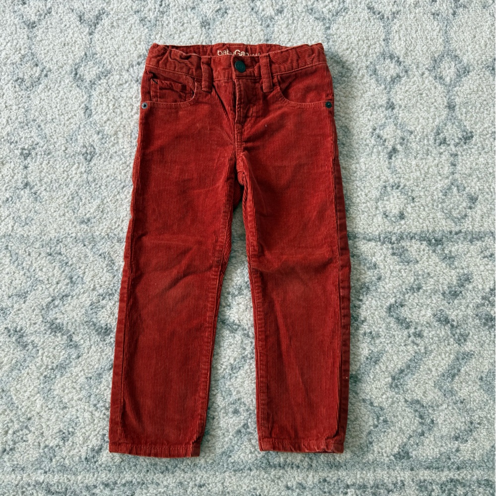 Baby GAP Burnt Orange corduroy pants boys size 4 Slim
